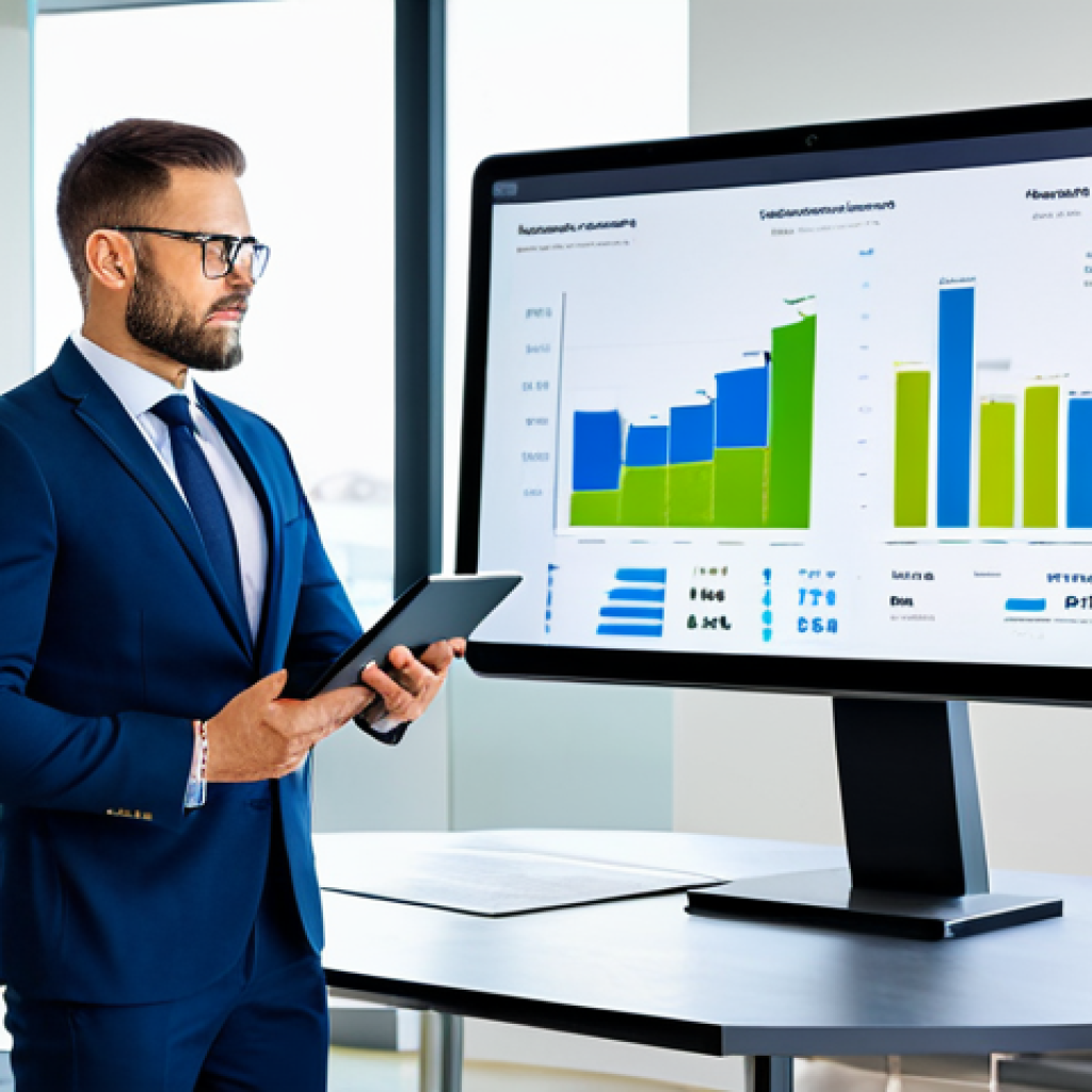 A professional real estate agent, a man in a crisp business suit, standing confidently in a sleek, modern office. He holds a tablet displaying a dynamic, data-driven market analysis and a transparent, clear commission breakdown, emphasizing a flexible model and explicit value proposition. The office environment is contemporary and brightly lit, symbolizing clarity and advanced efficiency. The overall scene conveys professionalism, trust, and forward-thinking adaptation. professional dress, fully clothed, appropriate attire, safe for work, appropriate content, perfect anatomy, correct proportions, natural pose, well-formed hands, proper finger count, natural body proportions, professional photography, high quality.