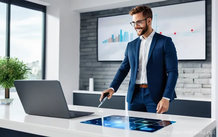 공인중개사 자격증의 미래 전망 - Image Prompt 1: The AI-Powered Real Estate Professional** 공인중개사 자격증의 미래 전망 - Image Prompt 1: The AI-Powered Real Estate Professional**