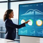 공인중개사와 부동산 관련 최신 트렌드 분석 - **Prompt:** A dynamic, modern real estate agent, a diverse woman in her late 30s, stands confidently...